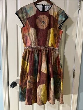 Multicolor Geometric Print Casual Women's Dress/Shirt